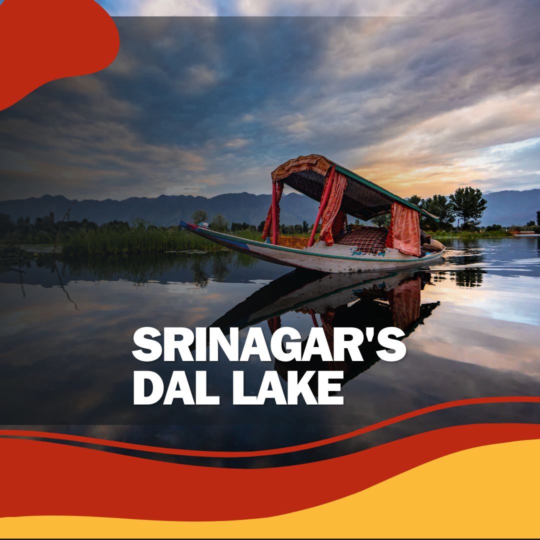Red Travel Nature Dal Lake YouTube Thumbnail (Instagram Post) Best Kashmir Honeymoon Package from delhi